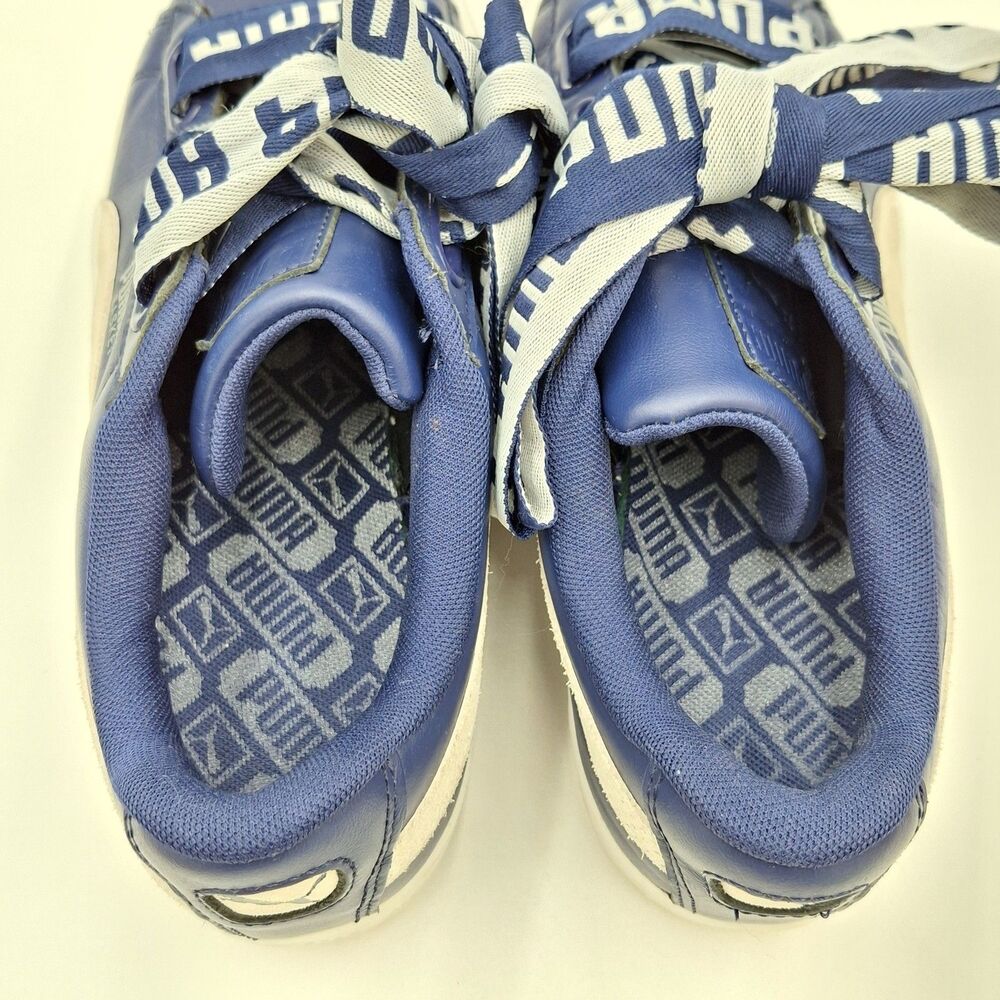 Puma Shoes Women's 7.5 US Basket Heart De Blue/White Leather Sneakers 364082 02 - Picture 16 of 16